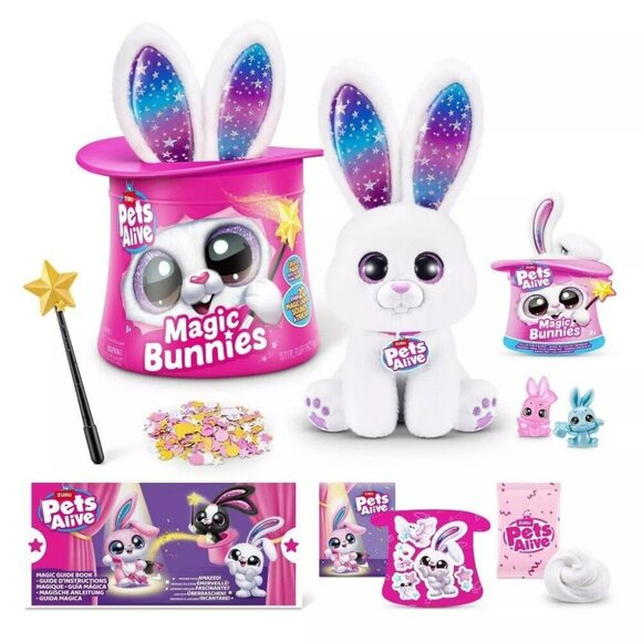 Pets Alive Magic Bunny Surprise Interactive Plush PEARL White - Picture 1 of 9